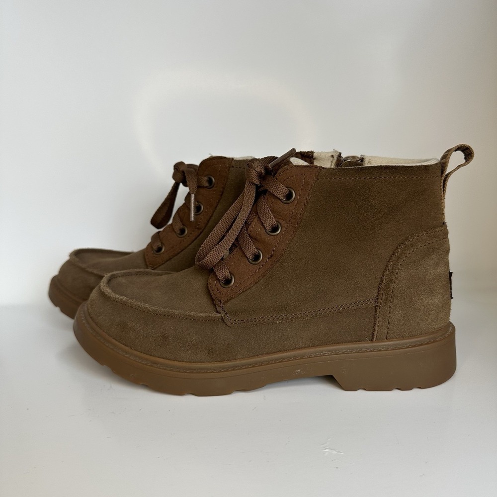 UGG CHELHAM WEATHER Waterproof Boy's Ankle Boots Size 3 US Suede Brown